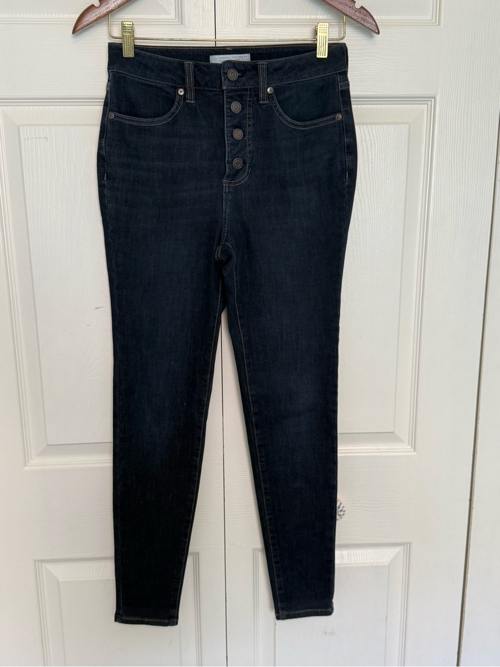 LC Lauren Conrad Super High-Rise Super Skinny Blue Jeans-Size 2 - Picture 9 of 9